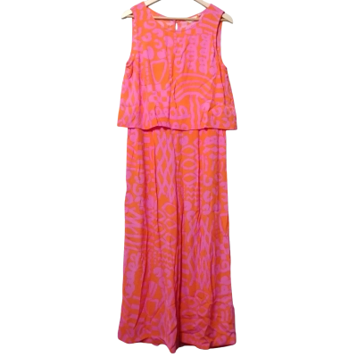 Gorman Women's Size 10 Sleeveless Orange / Pink Jumpsuit 