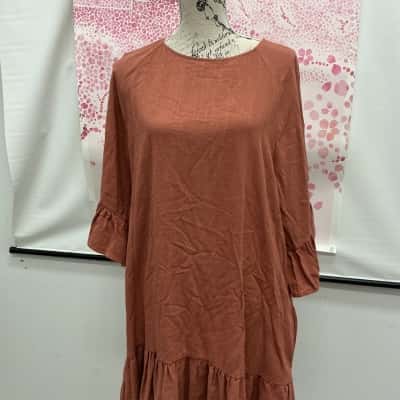 Sass Womens  Size 16 Maxi Dress Rose Gold 