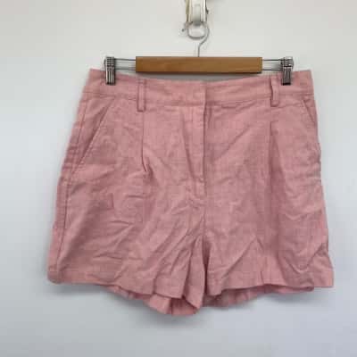 Sportsgirl Pink Ramie Shorts  Size 14 