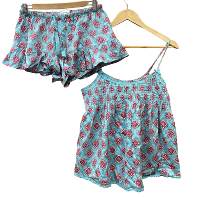 Peter Alexander Blue/Pink Patterned Pyjama Set Size S
