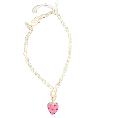 925 Strawberry Charm Silver Bracelet
