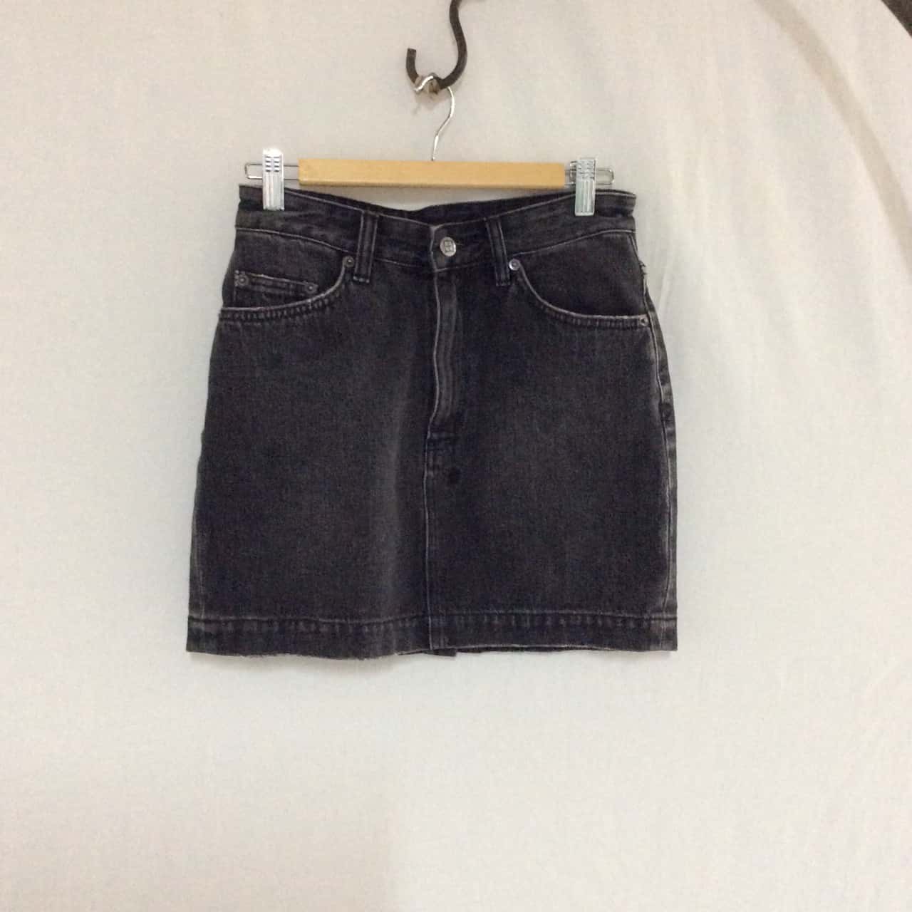Bess panel grey denim skirt SS26