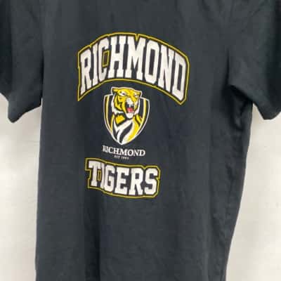 Richmond AFL Kids  Size 12 T-Shirt Black  