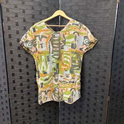 Gorman Womens  Size 10 Short Sleeve Top Multicoloured 