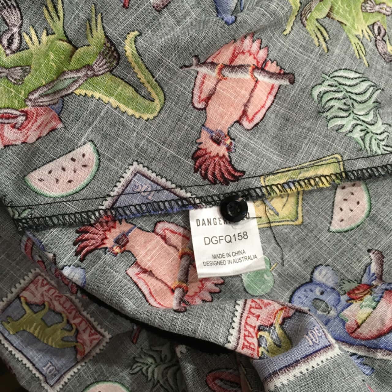 Dangerfield Womens Size 12 Short Sleeve Dress Black / Multicoloured ...