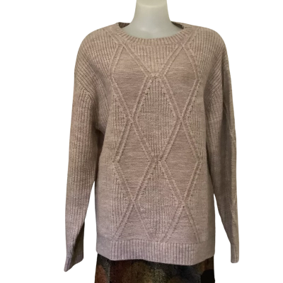 BNWT**Fields  Oversize Diamond Cable Crew Pullover.  Size XL 