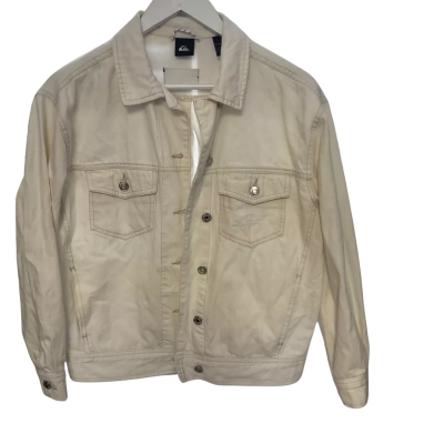 Quicksilver Womens  Size S Cropped Jacket Cream 