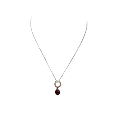 Silver Chain with Heart Pendant 