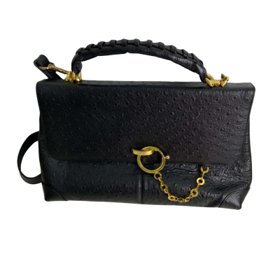 Women's Black Genuine Leather Ozland Handbag