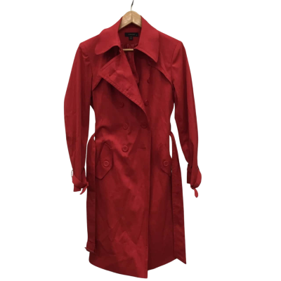  Womens Size 10 red Trench Coat