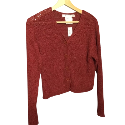 Max Studio Womens  Size S Cardigan Red 