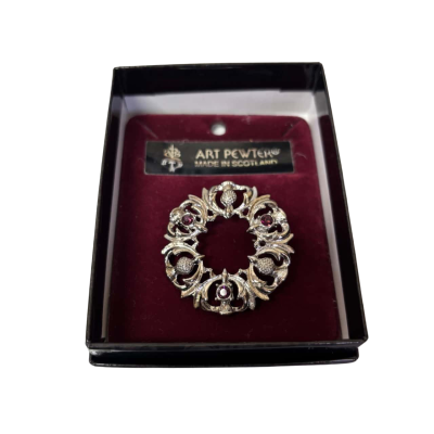 Scottish Pewter Brooch