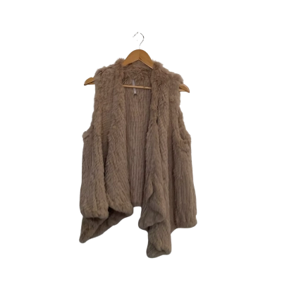 Natasha Fur Vest Size M Nude 