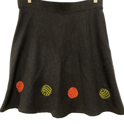 Vintage Hand Made Wool Skirt With Vintage Netball Patches 