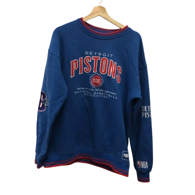 NBA Detroit Pistons Basketball Sweater Mens  Size M Blue 