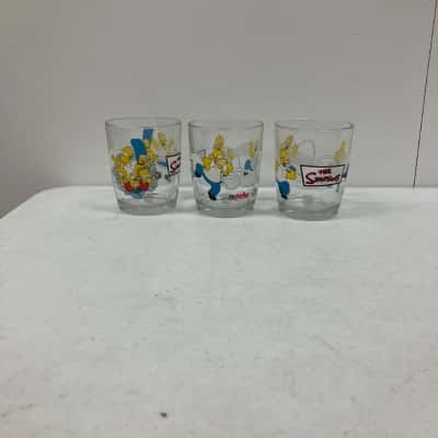 Vintage Nutella The Simpsons Collectable Glasses 