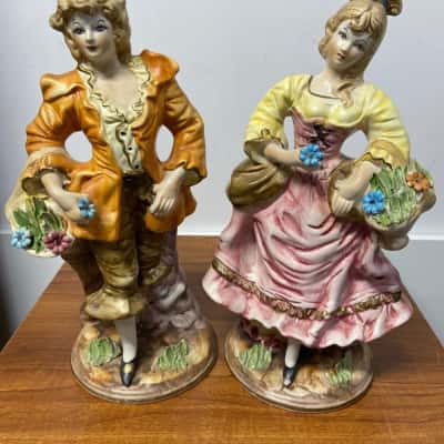 Vintage Italian Capodimonte porcelain figures