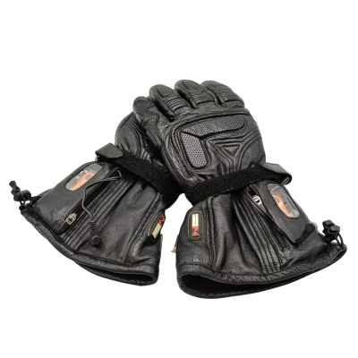 Mobile Warming Leather Gloves XL Mens - Motorcycle Riders/Skiing? Battery Electric Heated Gloves - Needs Charger