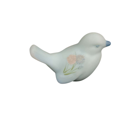 Vintage Fenton Blue Satin Glass “Happiness Bird”