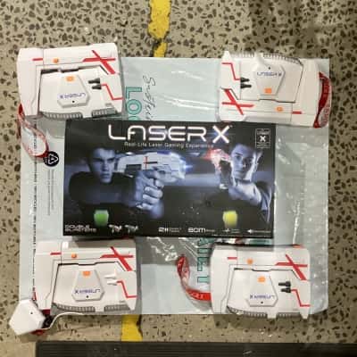 ASSORTED LASER X DOUBLE BLASTERS INSIDE BOX! ENTIRE LOT FOR ONLY $90!! LOT 2! SOLD AS IS!! 