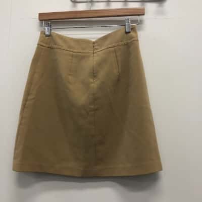 Jacqui-E Womens  Size 8 Midi Skirt Khaki 