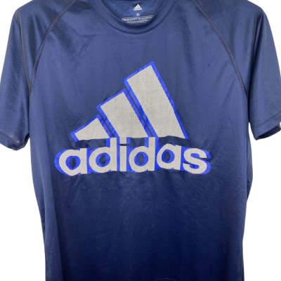 Adidas Mens T-shirt Size XL Navy Blue 