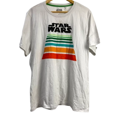 Brand New - Mitchdowd -  Mens  Star Wars Logo Tee (100% Cotton) - Size L - White (RRP $39.95)