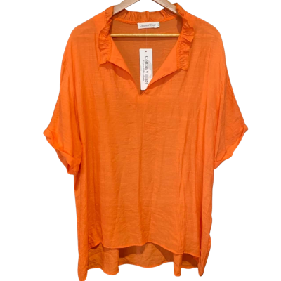 Cotton Village Size M/L Orange Top