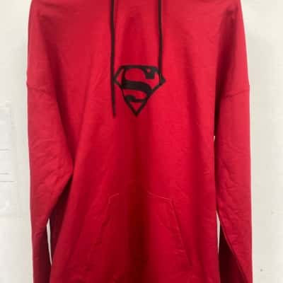 Super man Mens  Size M Hoodie Red 