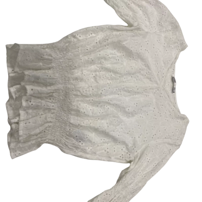  Womens  Size M Blouse White 
