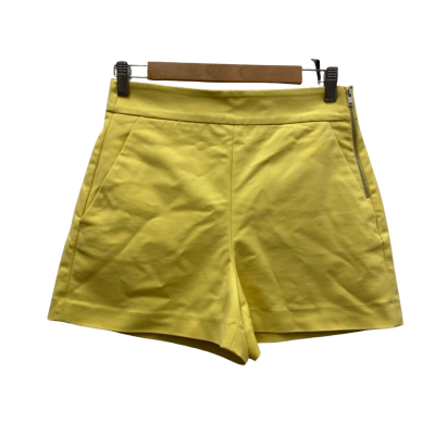 Zara Size 8 High Waisted Shorts Yellow 