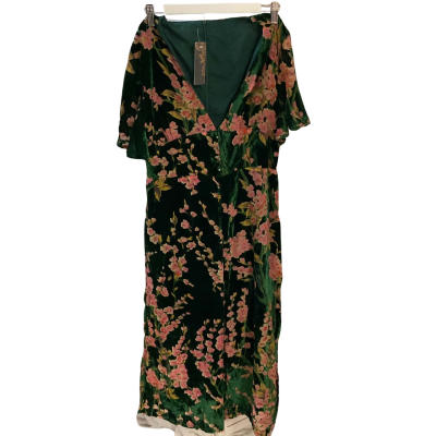 Retro Stage Womens  Size XL Jumpsuit Brown / Floral / Green / Pink  / Yellow 