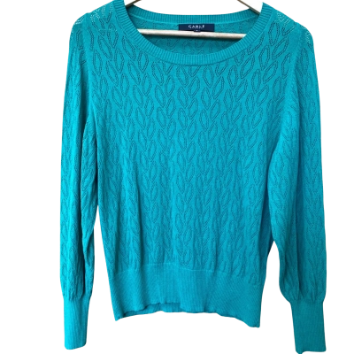 Cable Melbourne Green Long Sleeve Top Size S 