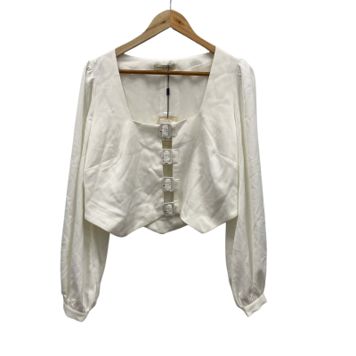 The East Order Women's Size L Long Sleeve Top Off White RRP$139 reduced to $104