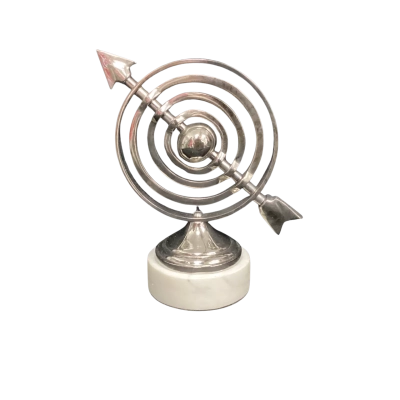 NEW - Armillary Sphere Globe Nickel on Marble Base