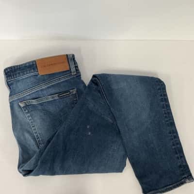Calvin Klein Mens Size 32 Slim Fit Jeans Blue 