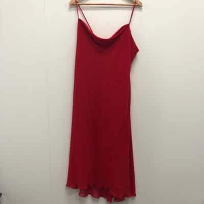 Intagible Womens  Size 18 Maxi Dress / Midi Dress Red 
