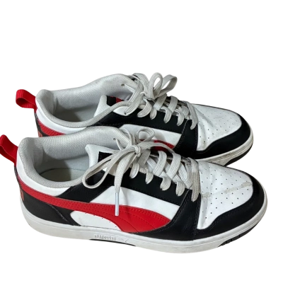 Puma Mens Size 5 Sneakers Black/Red/White 