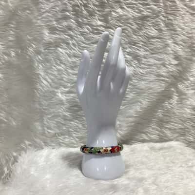  Women's Floral Enamel Bangle