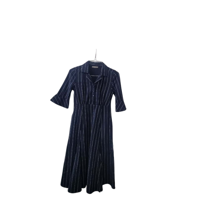 Regatta Petites Women's Size 6 Casual Dress Navy Blue / Striped / White 