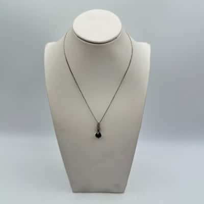 JC 925 Necklace & 925 Deep Red Stone Pendant