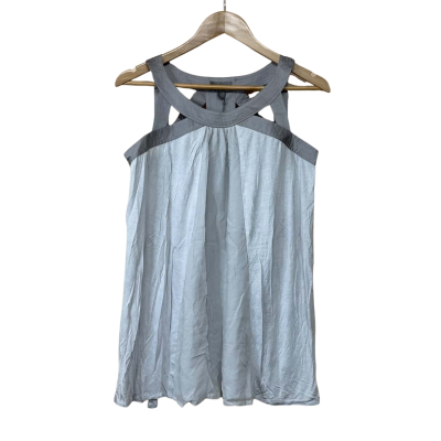 Sussan Silk Blend Grey Top - Size XS