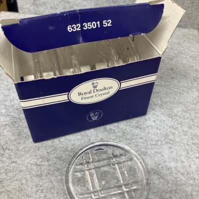 Royal Doulton , finest crystal, reflection coaster, six pieces made in Austria