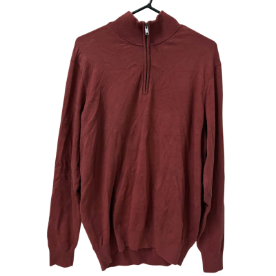 Gazman Mens Size M Quarter Zip Jumper Red 