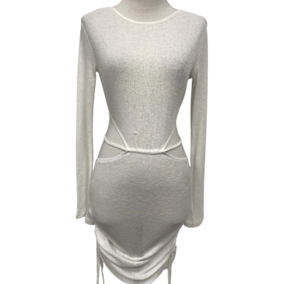 White Fox Womens  Size S Long Sleeve beach Dress 
