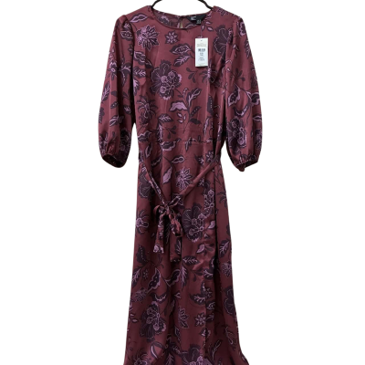  Womens  Size 14 Maxi Dress Maroon 