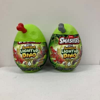 ZURU Smashers ‘Mini Jurassic Light Up Dino’ NEW x2