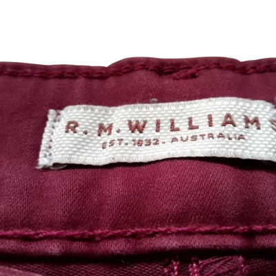 RM Williams Mens  Size 32 Slim Fit Jeans Maroon 