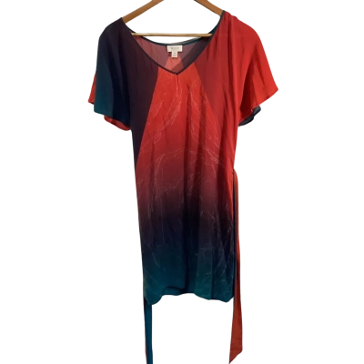 Ojay Womens  Size 10 Blouse Blue / Red 