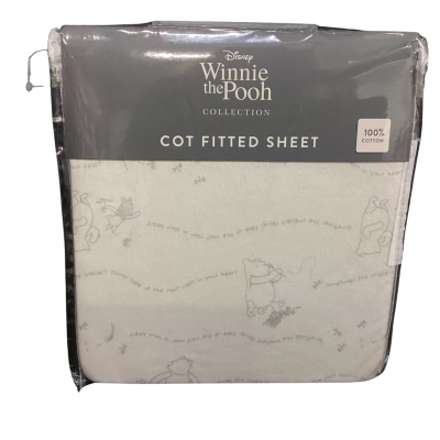 NEW - Disney Winnie The Poo Cot Fitted Sheet